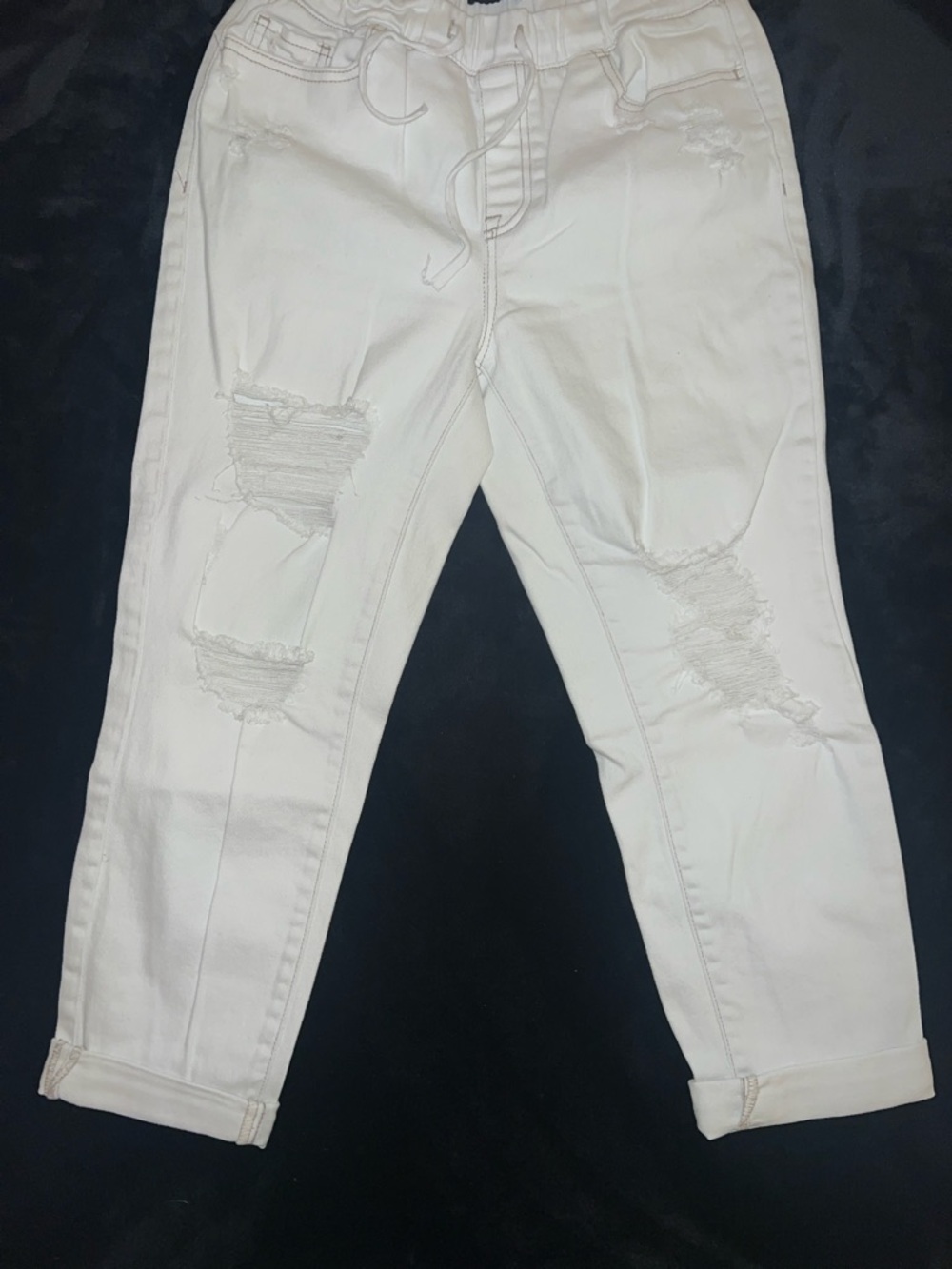 Sincerely Jules White Casual Jeans with Elastic Waist